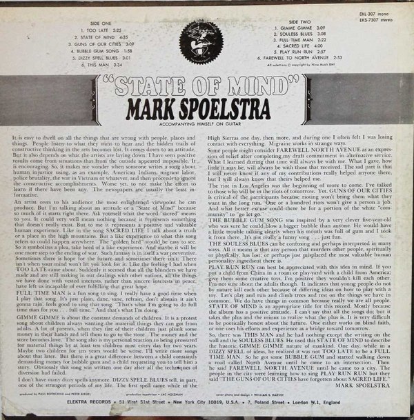 Mark Spoelstra : State Of Mind LP (Käyt)