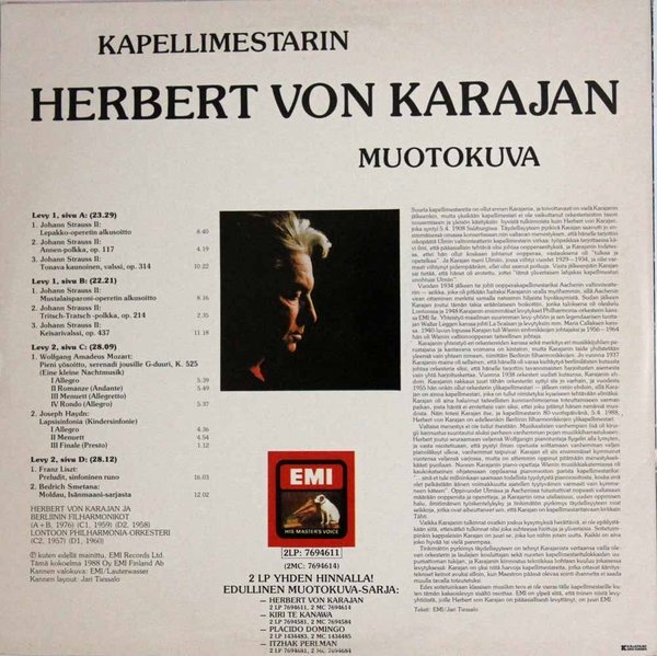 Herbert von Karajan : Kapellimestarin muotokuva 2LP