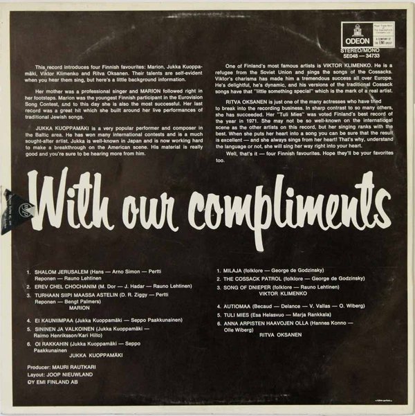 V/A : With our compliments (Käyt. LP)