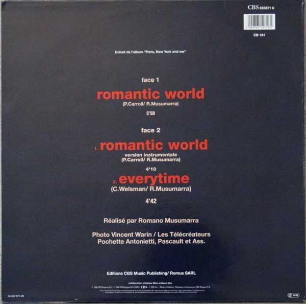 Dana Dawson : Romantic World 12" (Käyt maxi)