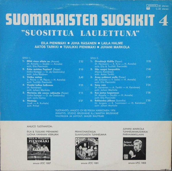 V/A : Suomalaisten suosikit 4 (Käyt LP)