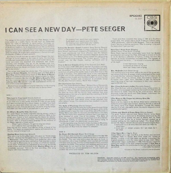 Pete Seeger : I Can See A New Day LP