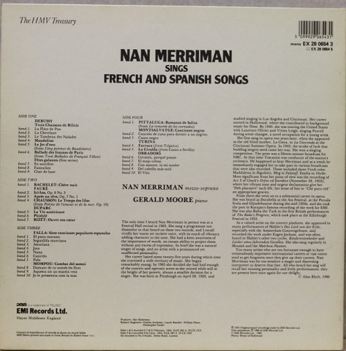Nan Merriman : Sings French And Spanish Songs