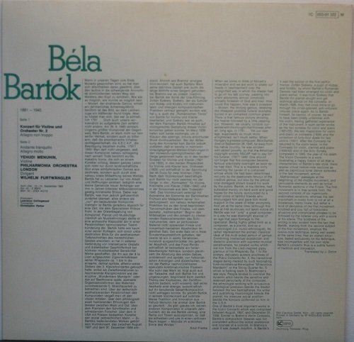 Béla Bartók : Violinkonzert - Konzert Für Violine Und Orchester Nr. 2