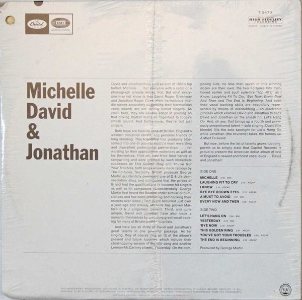 David & Jonathan : Michelle LP