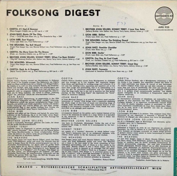 V/A : Folksong Digest LP
