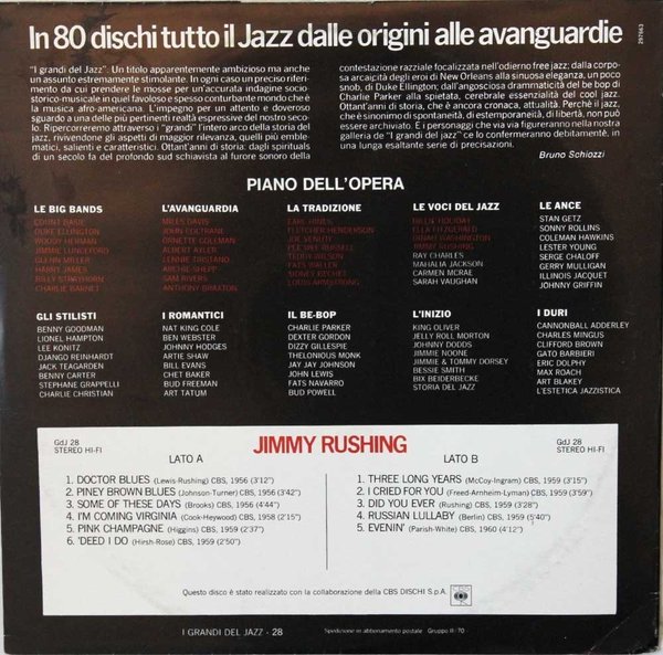Jimmy Rushing : Jimmy Rushing LP