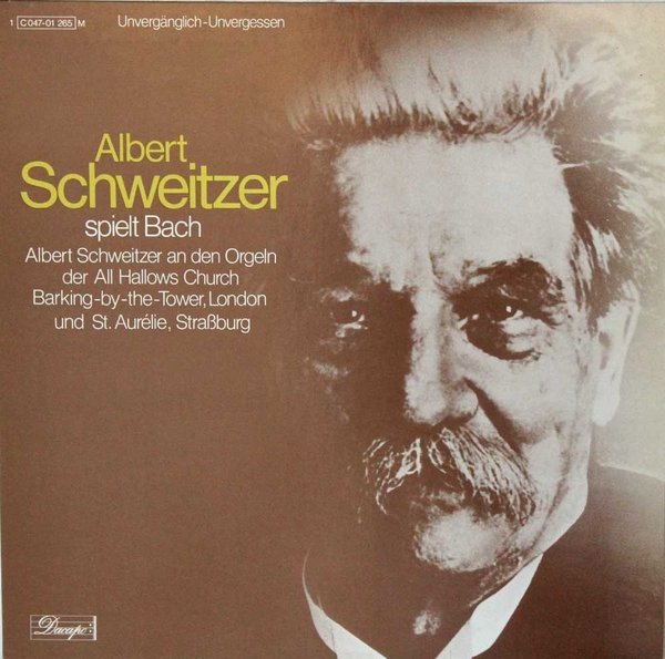 Albert Schweitzer : Spielt Bach LP