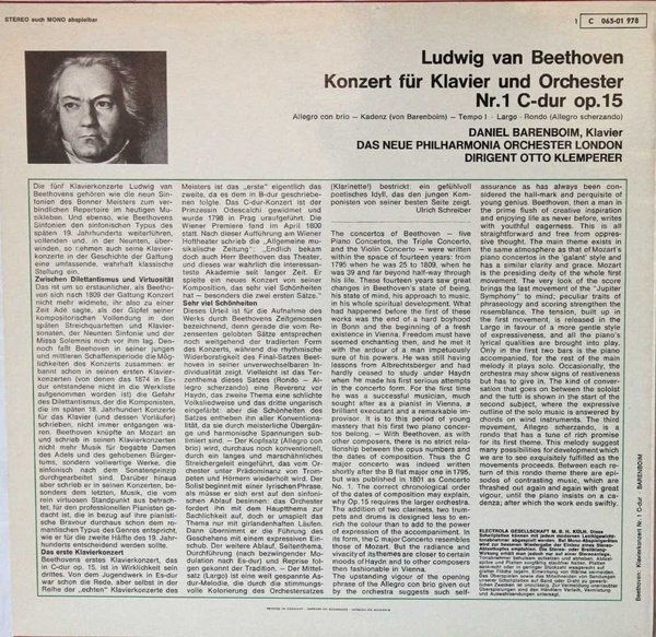 Beethoven : Klavierkonzert Nr. 1 LP (Käyt)