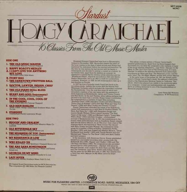 Hoagy Carmichael : Stardust LP (Käyt)
