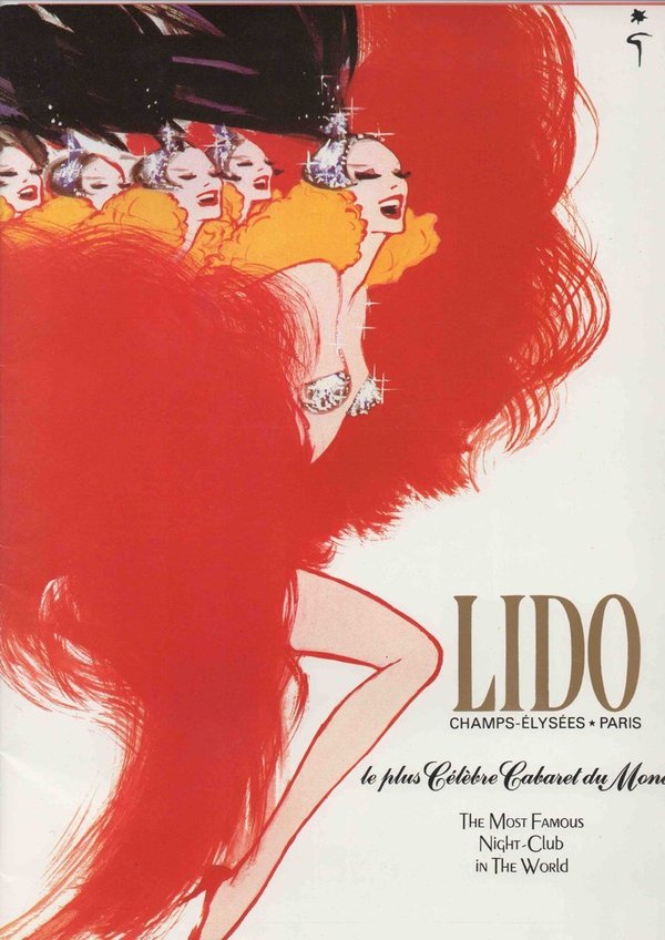 Lido Cabaret Night Club Champs Elysee Paris France 1985 Program