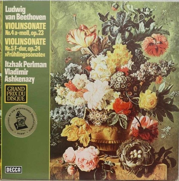 Beethoven / Perlman : Violinsonate Nr 4 A-moll, Op. 23 / Violinsonate Nr 5 F-dur. Op. 24 LP (Käyt)