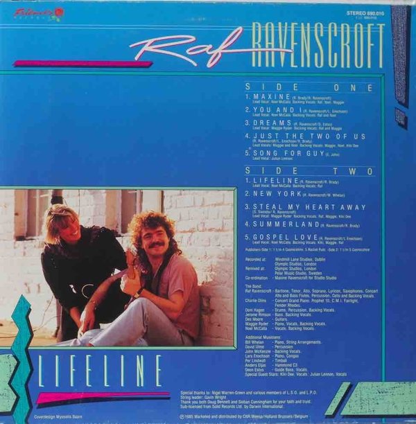 Raf Ravenscroft : Lifeline LP (Käyt)