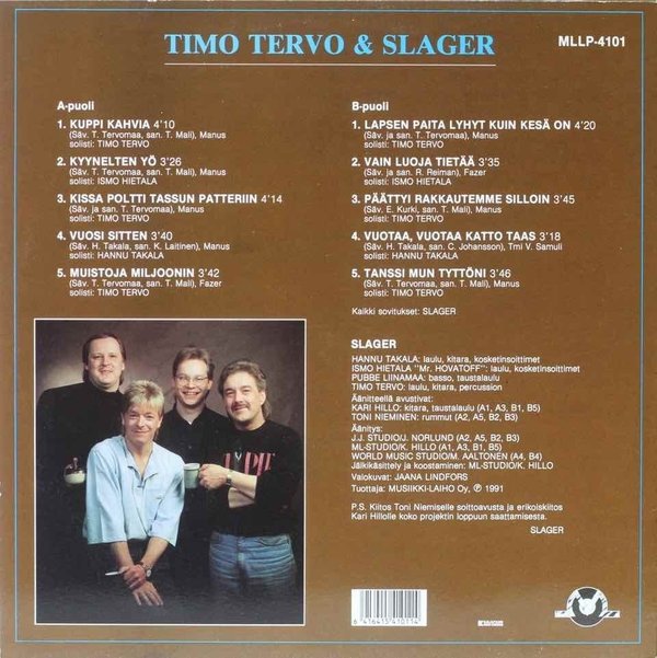 Timo Tervo & Slager : Kuppi kahvia LP (Käyt)