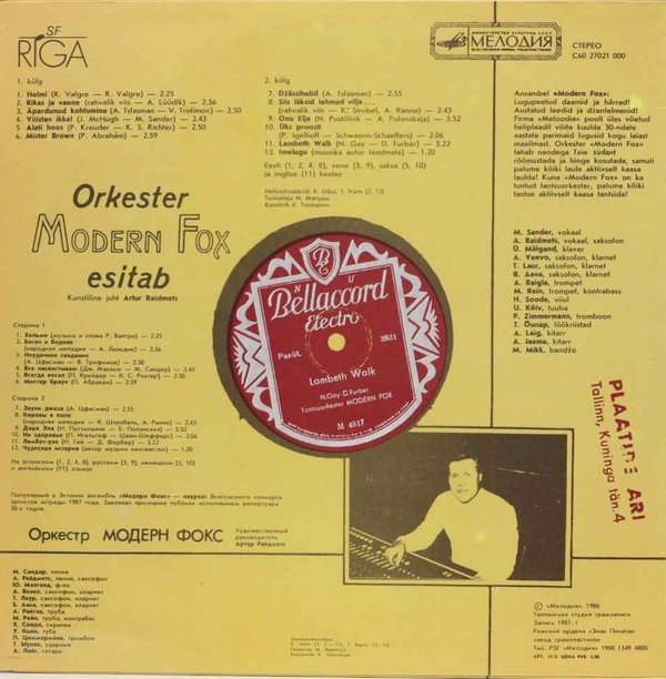 Modern Fox : Orkester Modern Fox Esitab Moodsaid Lööklaule LP (Käyt)