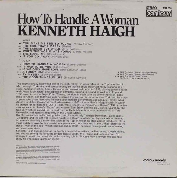 Kenneth Haigh : How To Handle A Woman LP (Käyt)