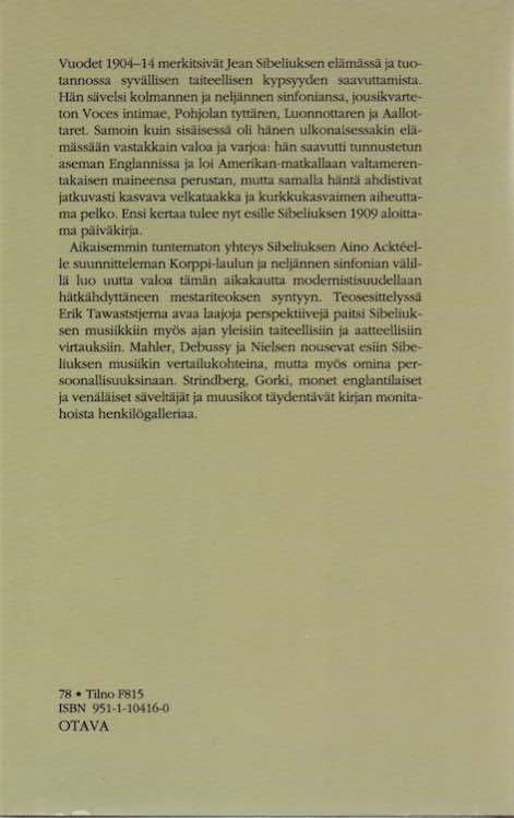 Erik Tawaststjerna : Jean Sibelius 3 (Käyt, kirja) K4