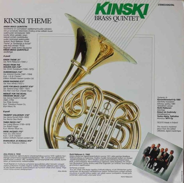 Kinski Brass Quintet : Kinski Theme LP (Käyt)