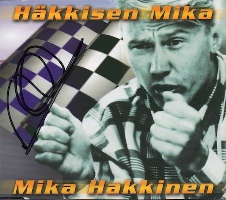 T.H. Aha & M. Sundqvist : Häkkisen Mika / Mika Hakkinen CDs + Mika Häkkisen nimmari (Mint)