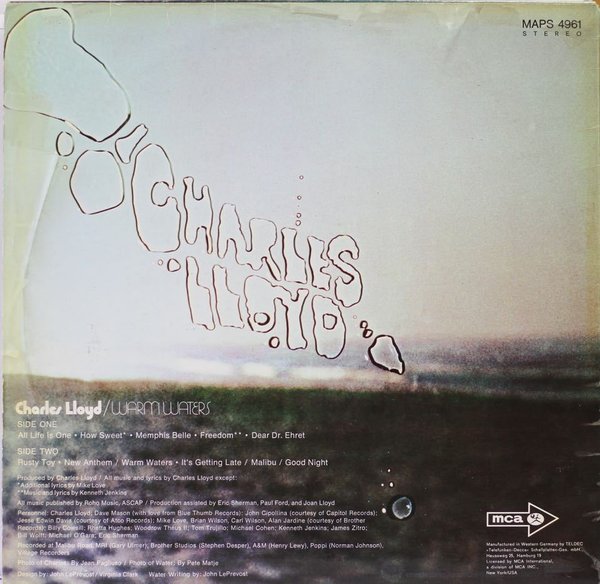Charles Lloyd : Warm Waters LP (Käyt)