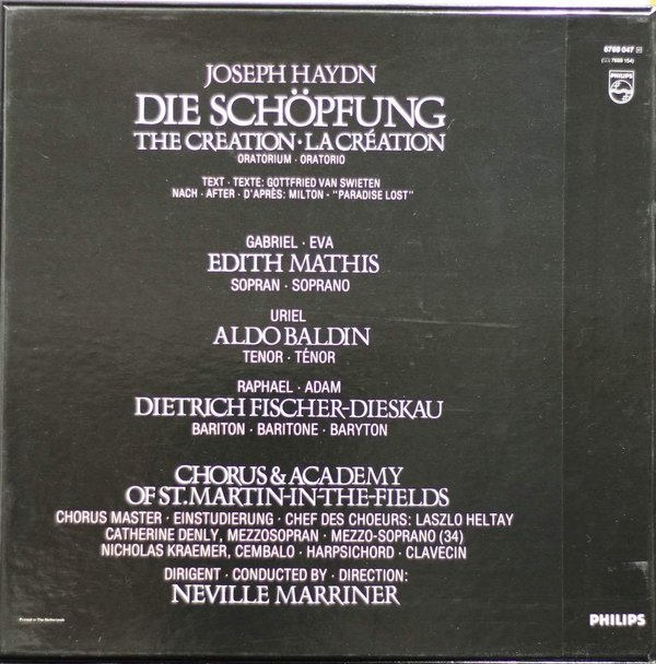 Haydn / Neville Marriner : Die Schöpfung 2LP Box (Käyt)