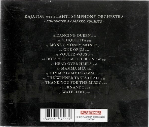 Rajaton : Rajaton sings ABBA with Lahti Symphony Orchestra CD (Käyt)
