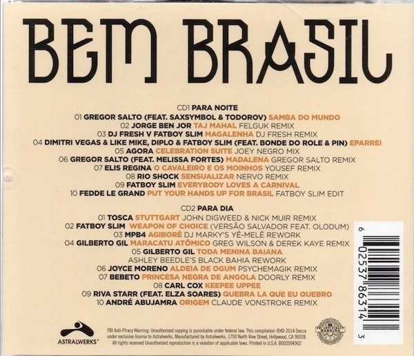 Fatboy Slim : Bem Brasil 2CD (Käyt)