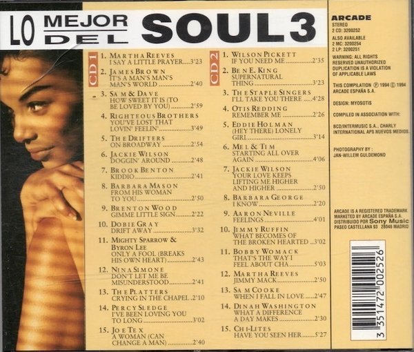 V/A : Lo Mejor Del Soul 3 (Käyt. 2CD)
