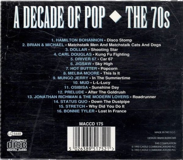V/A : A Decade of Pop - The Seventies CD (Käyt)