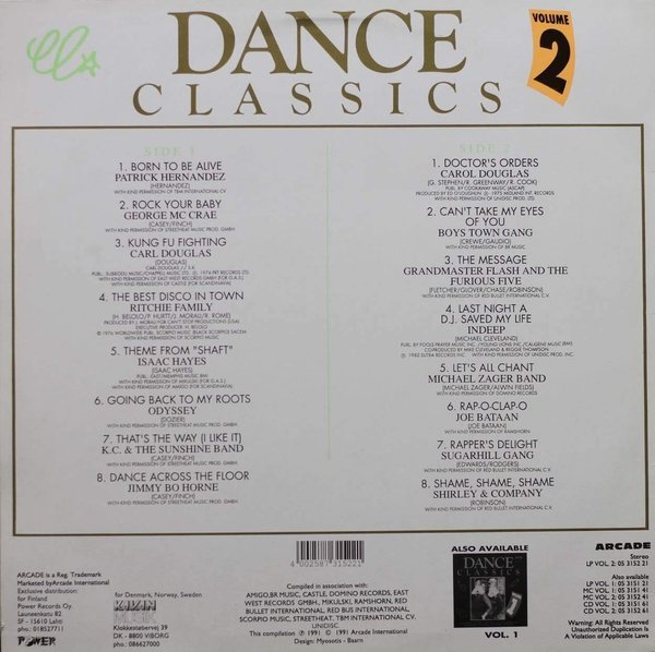 V/A: Dance Classics Volume 2 Käyt. LP
