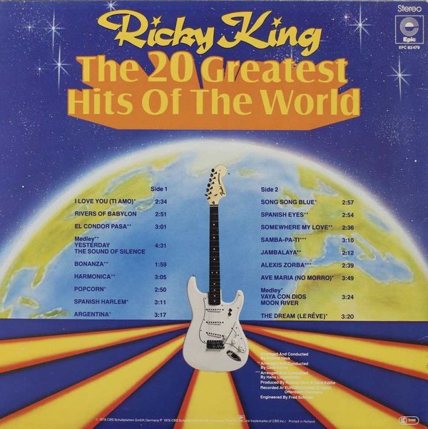 Ricky King : The 20 Greatest Hits Of The World LP (Käyt)