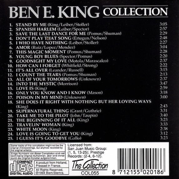 Ben E. King : Collection CD (Käyt)