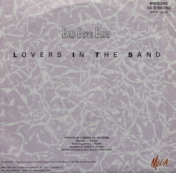 Bad Boys Blue : Lovers In The Sand 7" (Käyt)