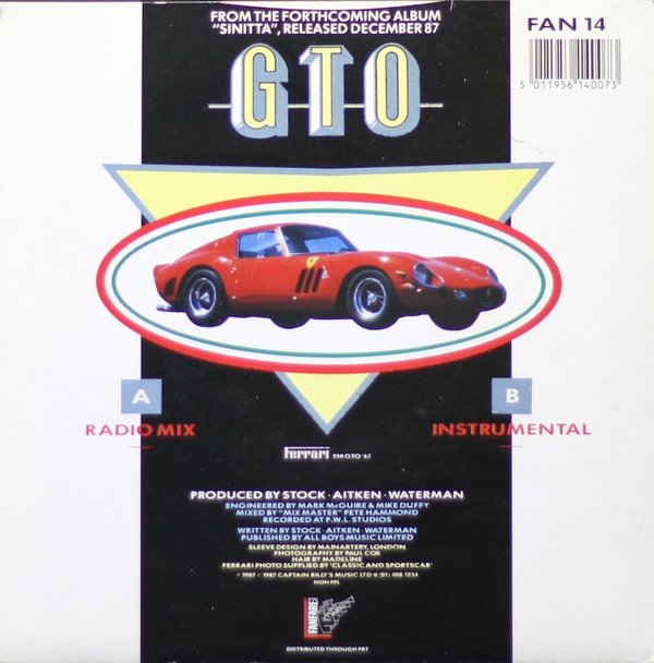 Sinitta: GTO 7" (Käyt)