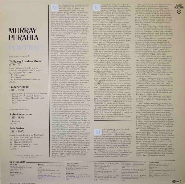 Murray Perahia: Portrait LP (Käyt)