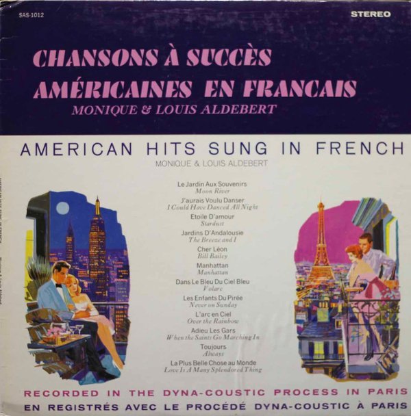 Monique & Louis Aldebert: Chansons À Succès Américaines En Français LP (Käyt)