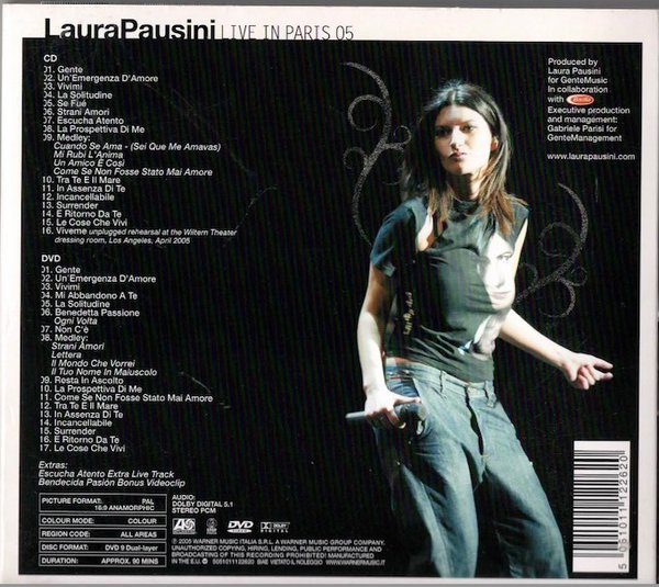 Laura Pausini: Live In Paris 05 CD+DVD (Käyt)