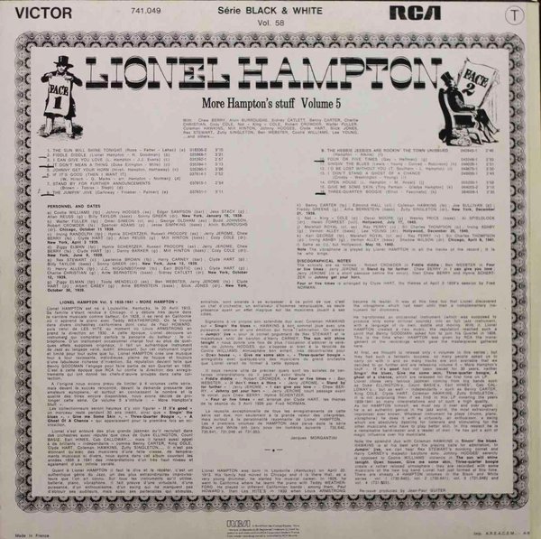 Lionel Hampton: More Hampton's Stuff Volume 5. LP (Käyt)