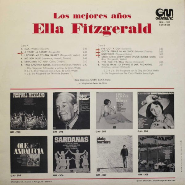 Ella Fitzgerald: Los Mejores Años LP (Käyt)