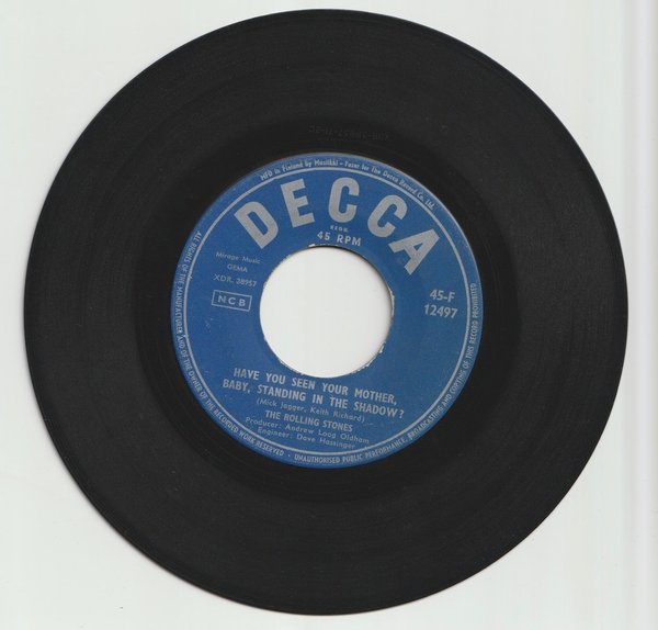 Rolling Stones: Have You Seen Your Mother, Baby, Standing In The Shadow? 7" (Käyt. FIN)
