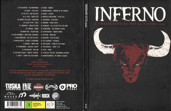 Inferno: A Collection Of Metal Videos 2006 DVD (Käyt)