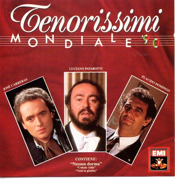 José Carreras / Luciano Pavarotti / Placido Domingo: Tenorissimi - Mondiale '90. CD (Käyt)