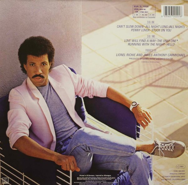 Lionel Richie: Can't Slow Down LP (Käyt)