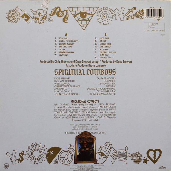 Dave Stewart And The Spiritual Cowboys: Dave Stewart And The Spiritual Cowboys LP (Käyt)