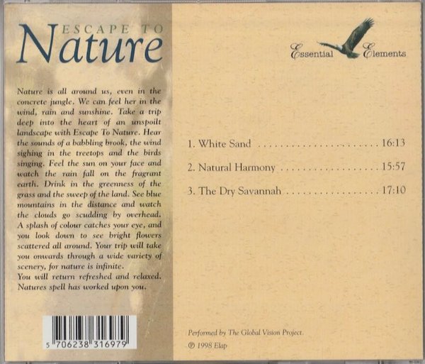 Global Vision Project: Escape To Nature CD (Käyt)