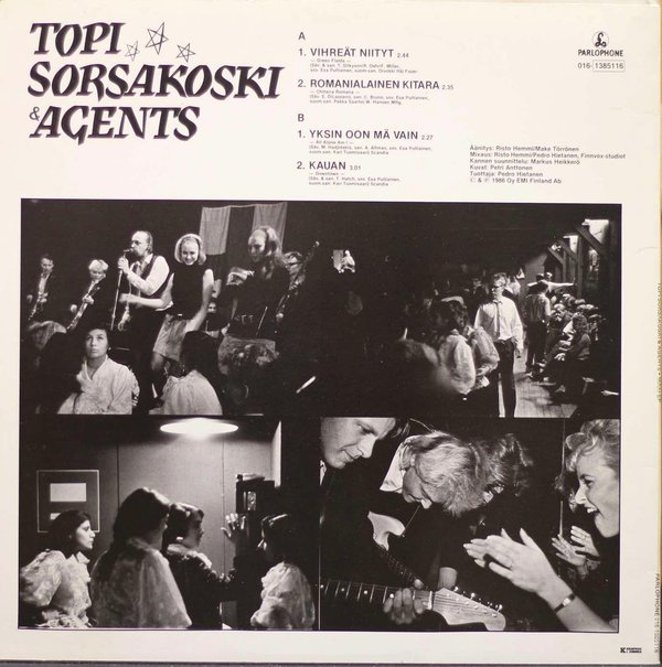 Topi Sorsakoski & Agents: Vihreät niityt 12" (Käyt. EP)