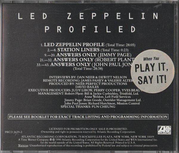 Led Zeppelin: Profiled CD (Käyt)
