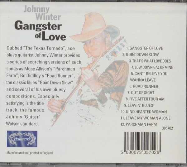 Johnny Winter: Gangster Of Love CD (Käyt)