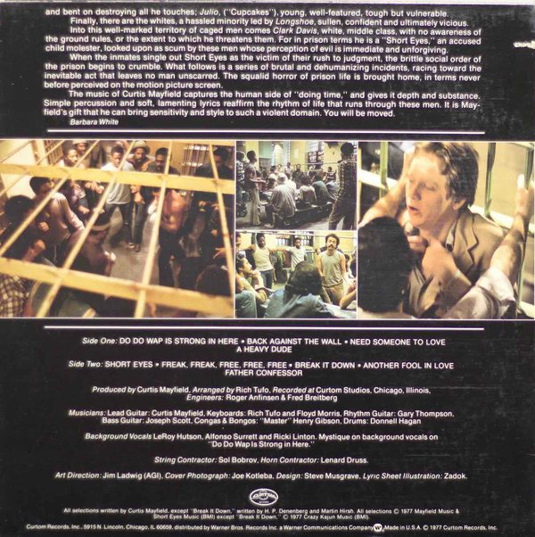 Curtis Mayfield: Short Eyes (The Original Picture Soundtrack) LP (Käyt)