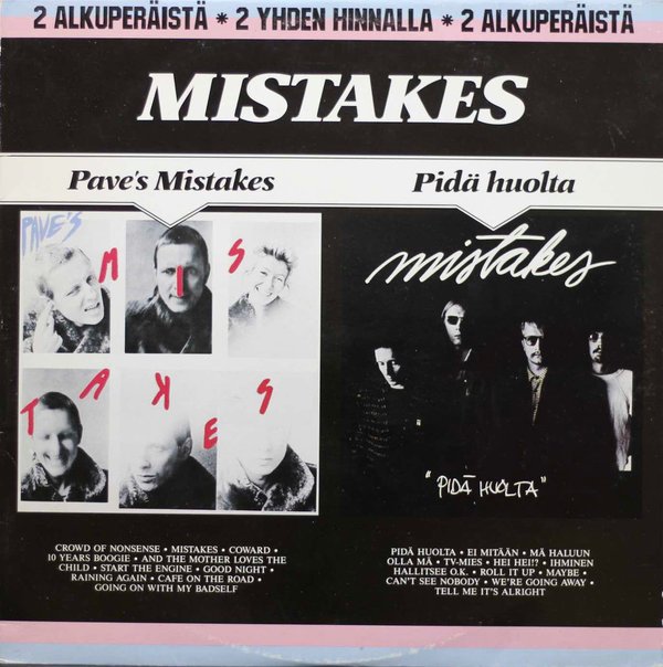 Mistakes: Pave's Mistakes / Pidä huolta 2LP (Käyt)